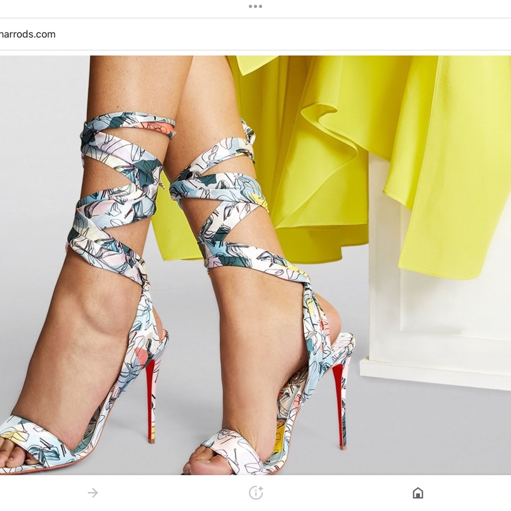 🔥🔥Christian louboutin satin sandal du dessert 100.🔥🔥